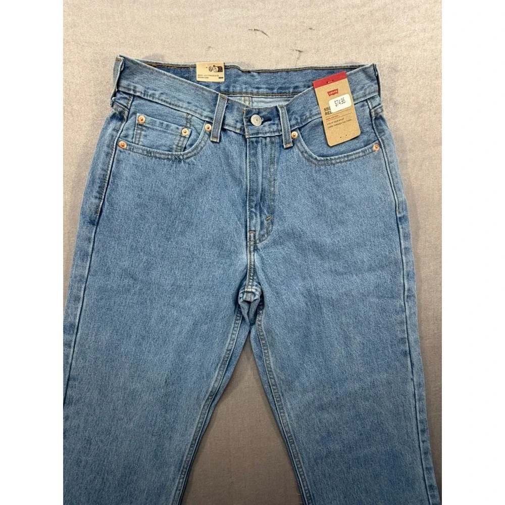 NWT Levi Strauss Men 550 Relaxed Fit Jeans Size 30X32 Lightstone Wash